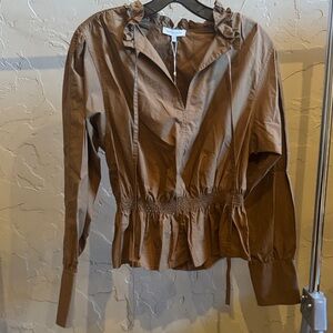 Rebecca Taylor Brown Blouse